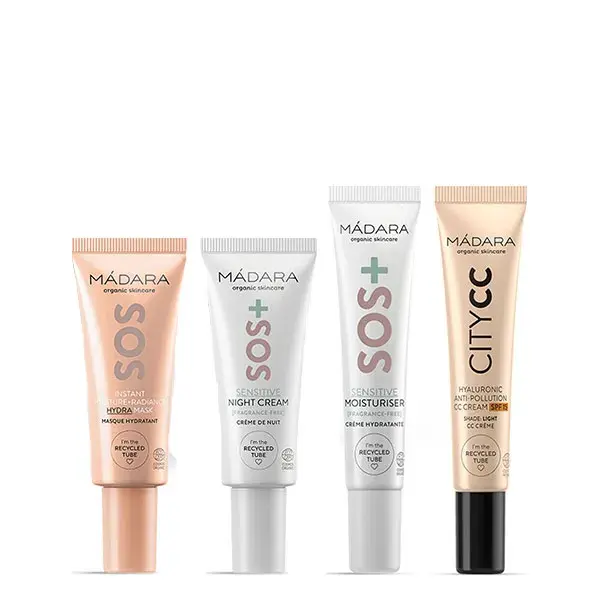 Kit de Rotina Calmante SOS Care em 4 Passos da Madara Cosmetics - Tamanho Médio - 64ml
