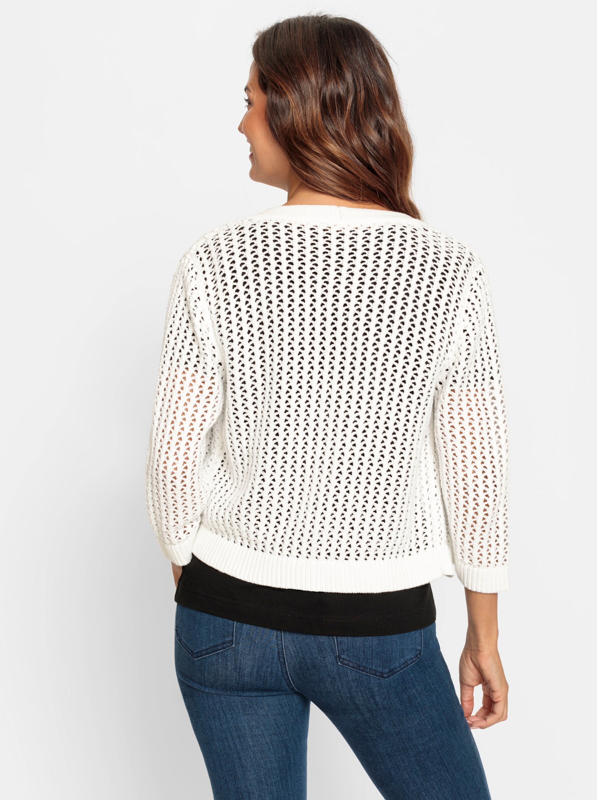 Strickbolero in ecru