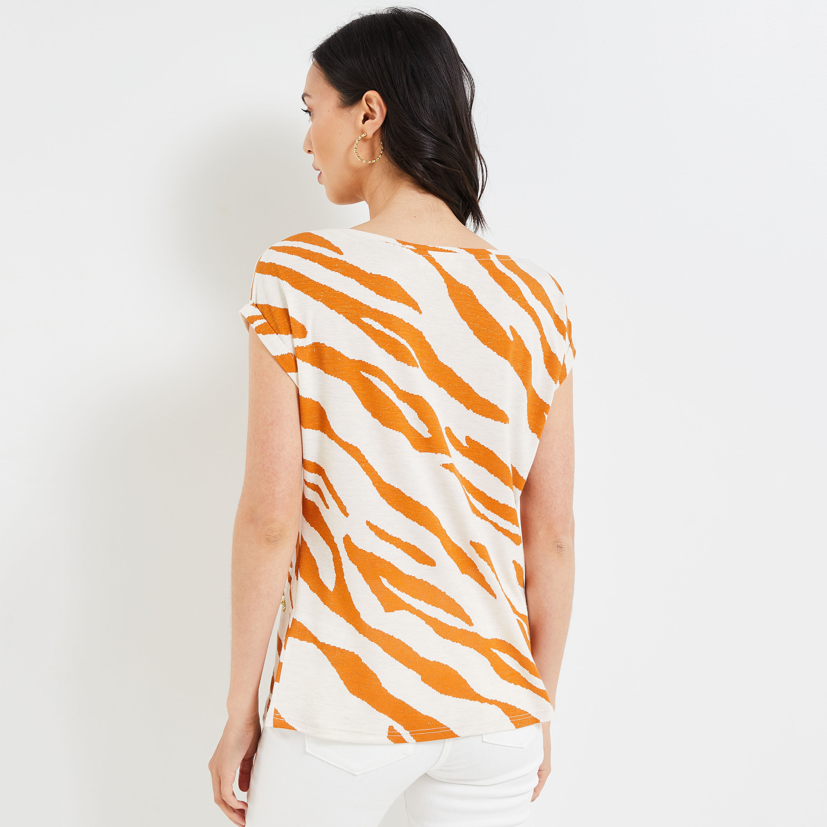 Tshirt imprimé femme - BEIGE
