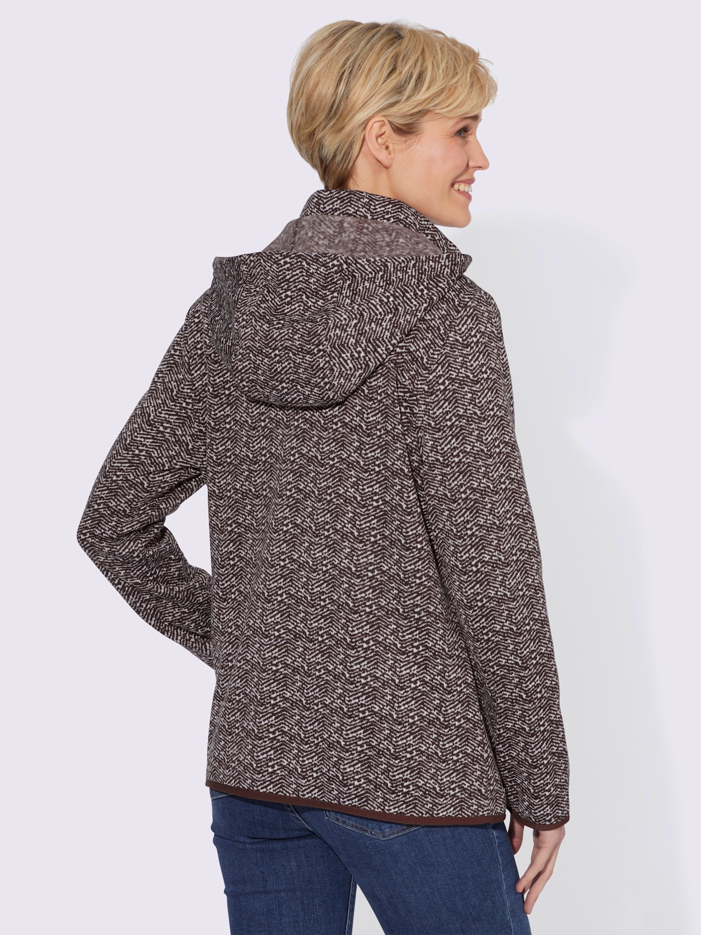 Veste polaire effet tricoté
