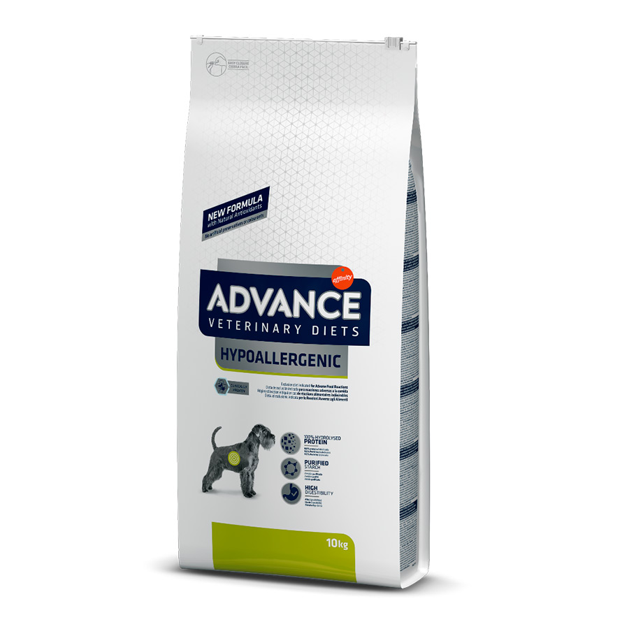 2,5 kg de ração hipoalergênica para cães da Advance Veterinary Diets