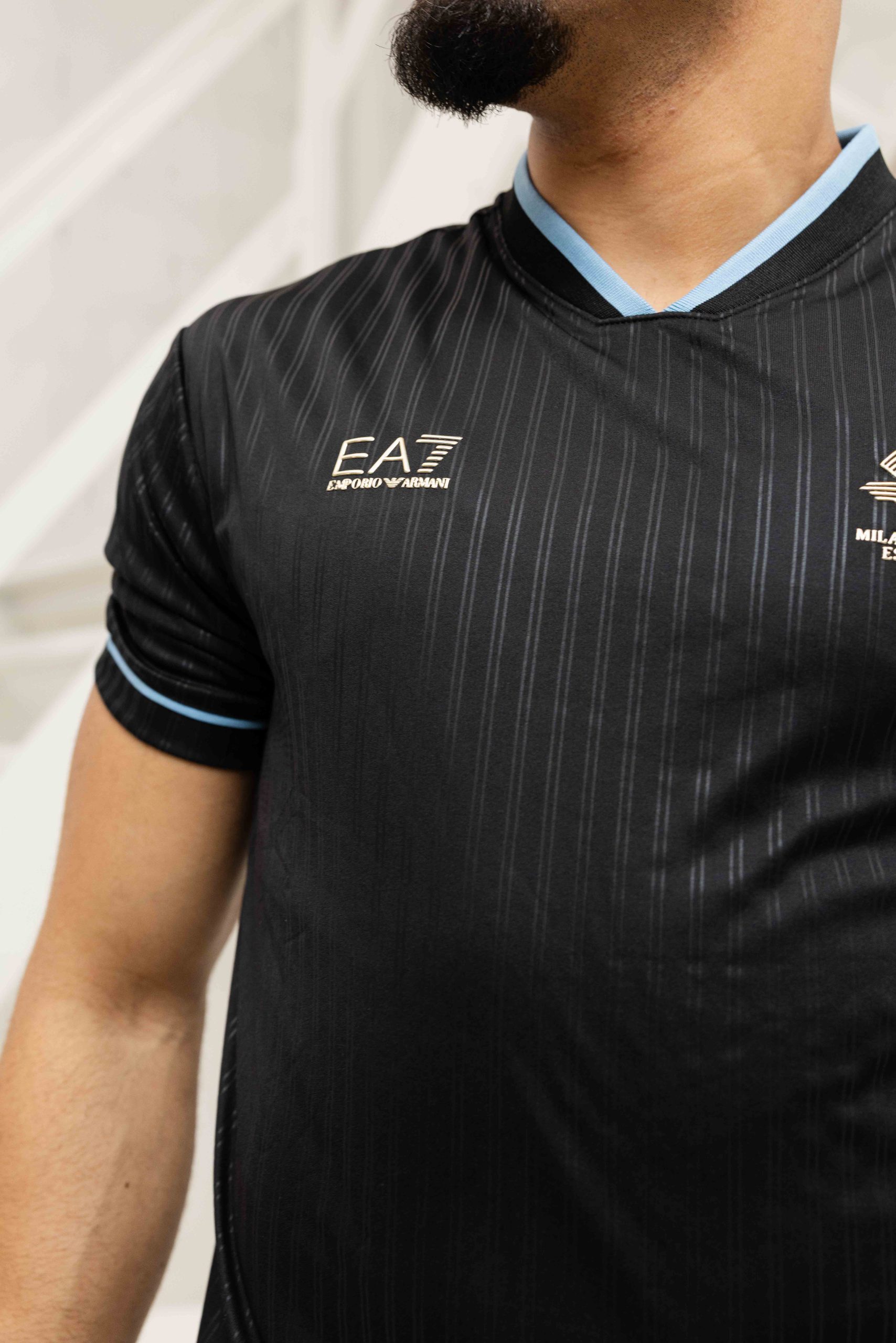 EA7 Emporio Armani 7M001298 Jersey T-Shirt Heren Zwart