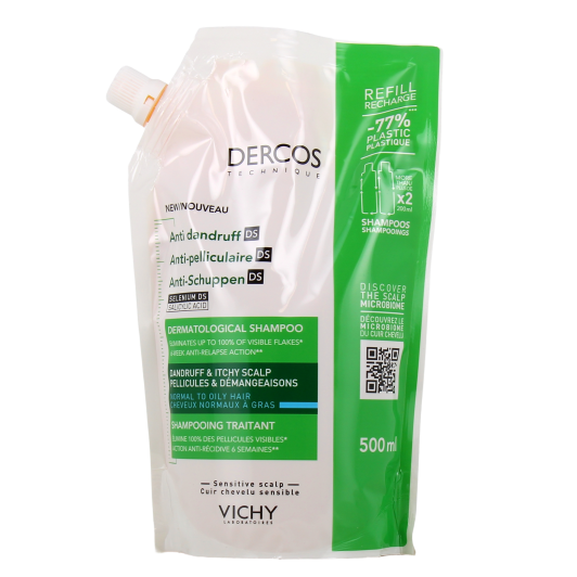 Shampooing traitant antipelliculaire Dercos Vichy - Cheveux normaux à gras