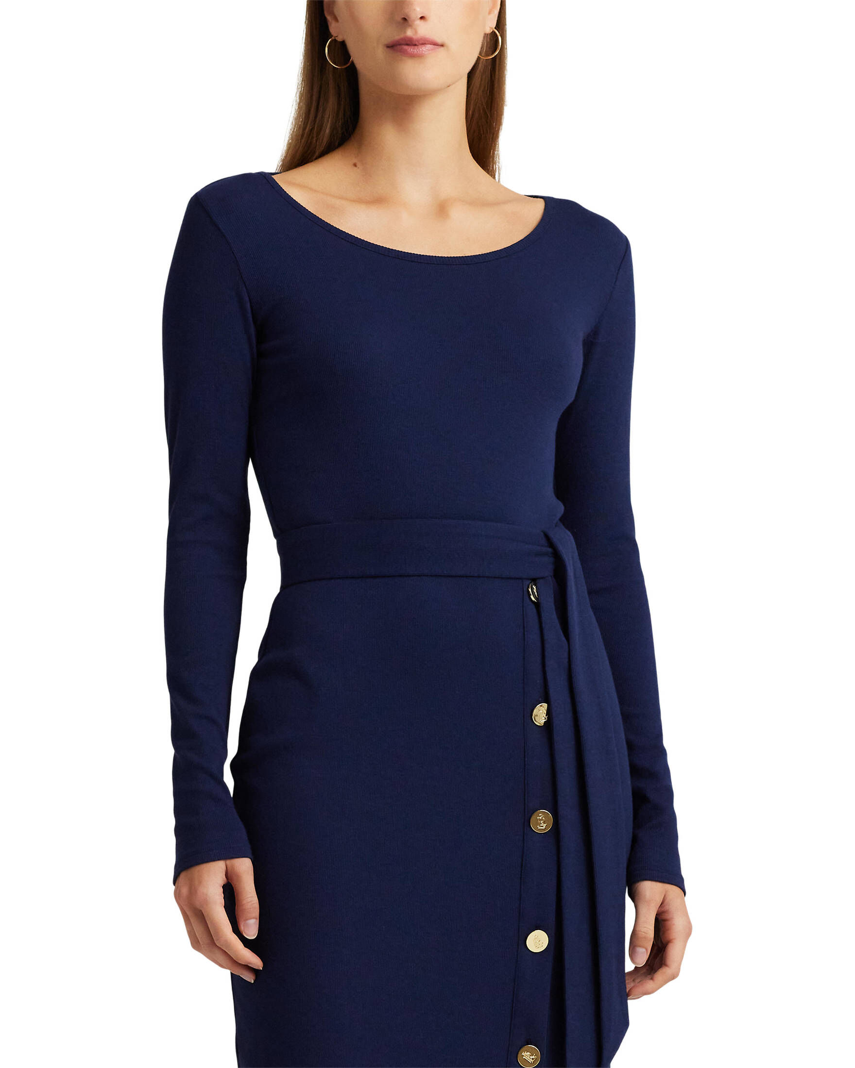 Lauren Ralph Lauren| Damen Kleid mit Bindegürtel