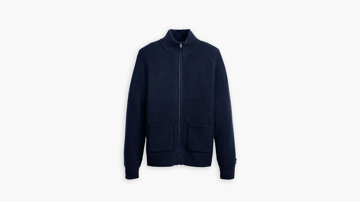 Cardigã Levi's com zíper em lã mista