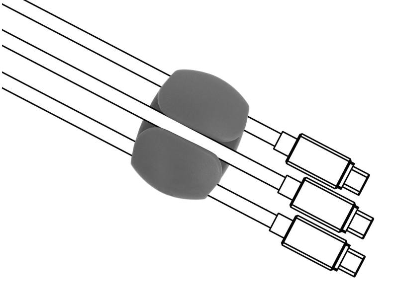 Delock Kabel-Clip 14 mm, 3x2 Stück, weiss, grau, schwarz Delock Kabelhalter Clip Set 6 Stück