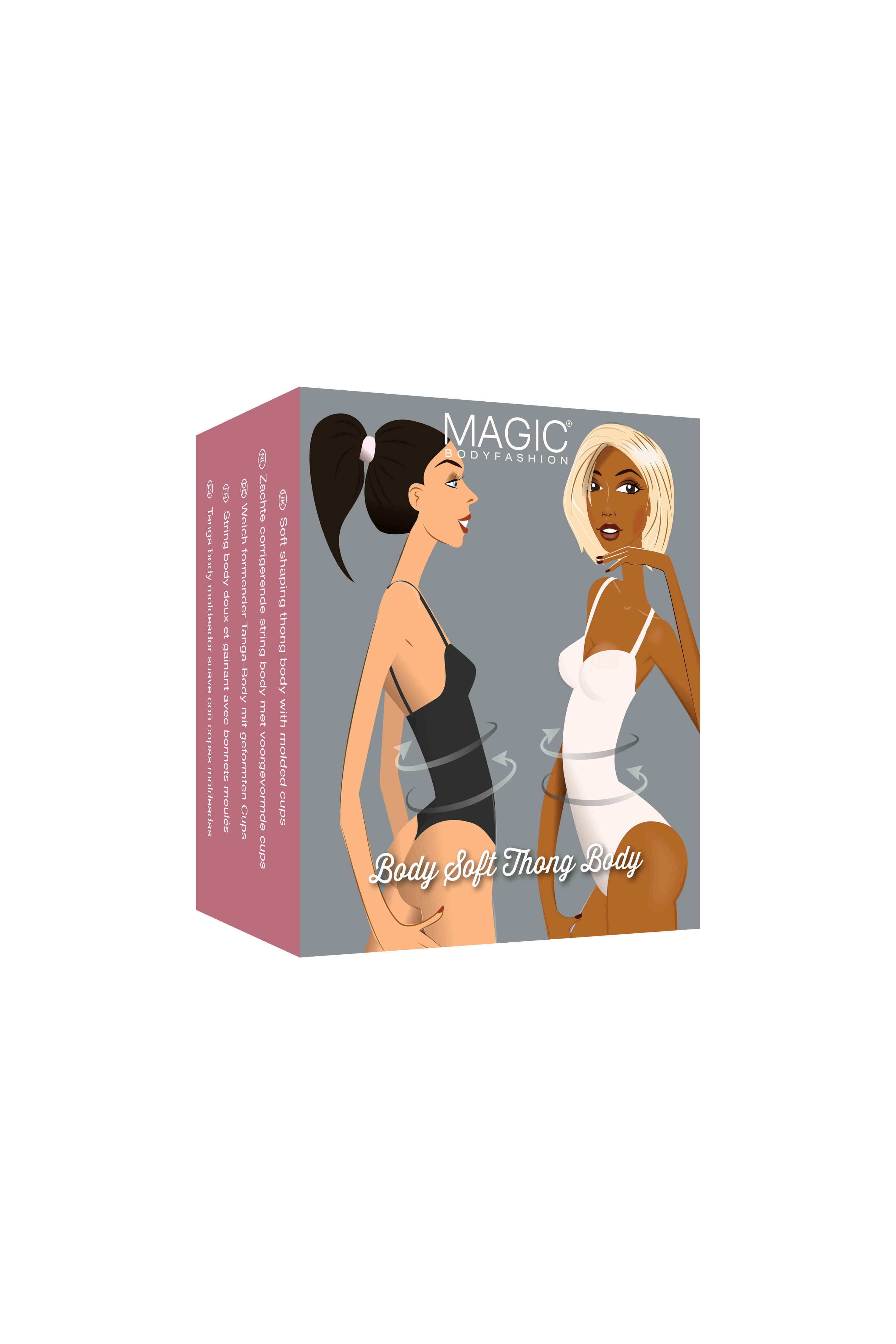 MAGIC Bodyfashion medium corrigerende stringbody Soft Thong Body zwart