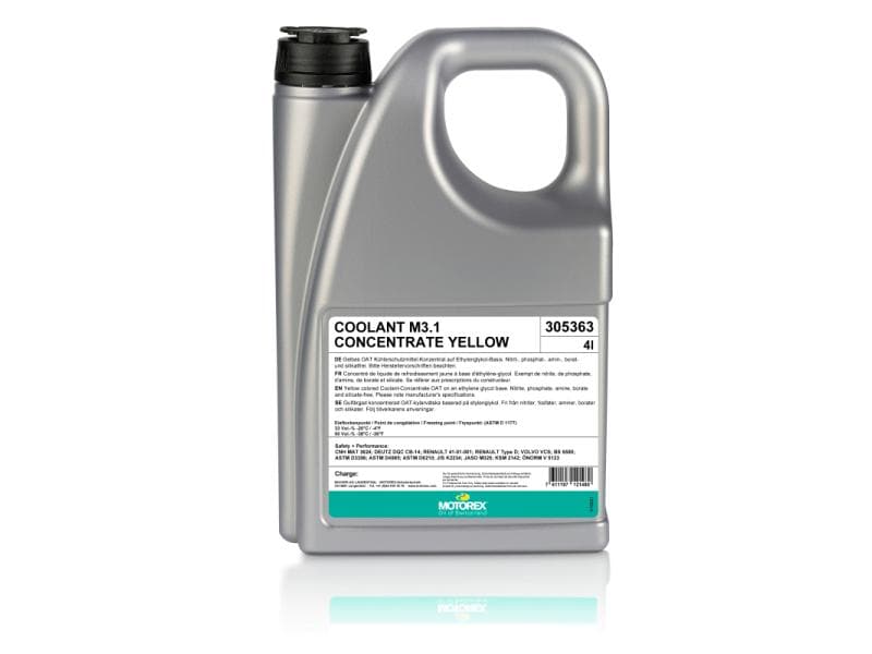 Motorex Kühlerschutzmittel COOLANT M3.1 Konzentrat 4 l, Gel Kühlerschutz; Betriebstemperatur min.: -39 °C