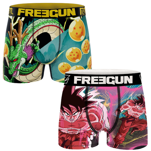 Pacote com 2 cuecas Freegun Goku e Shenron