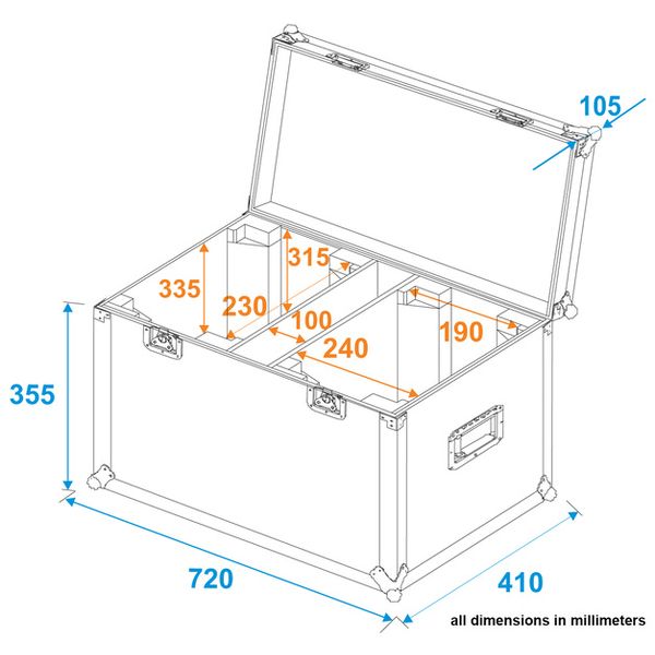 Roadinger Flightcase 2x TMH-X4