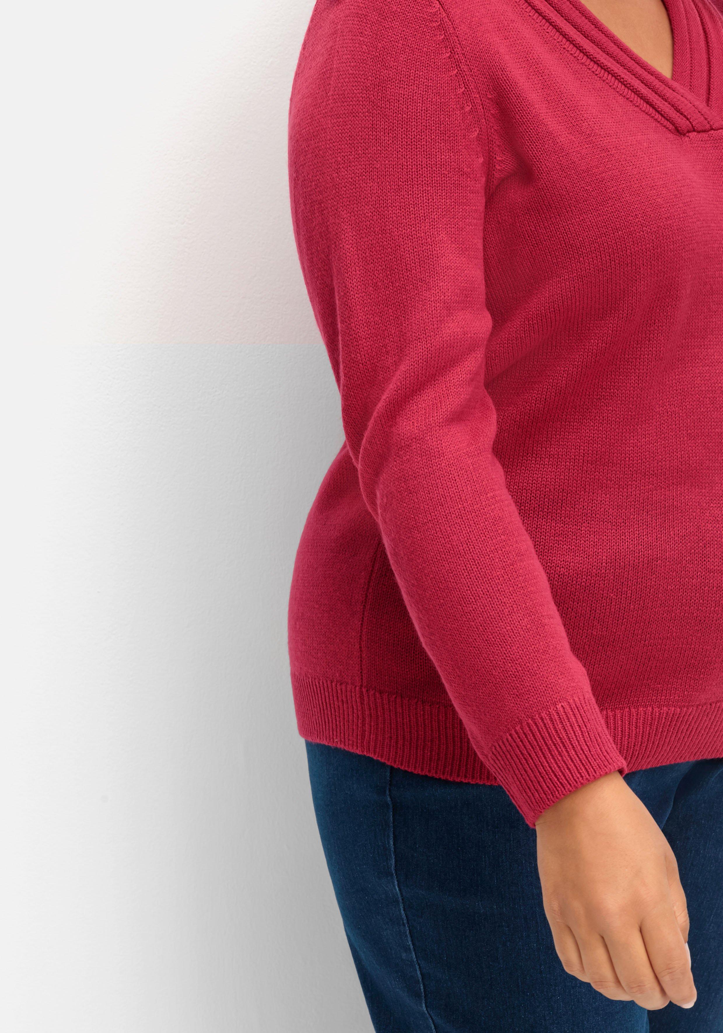 Pullover mit raffiniertem V-Ausschnitt