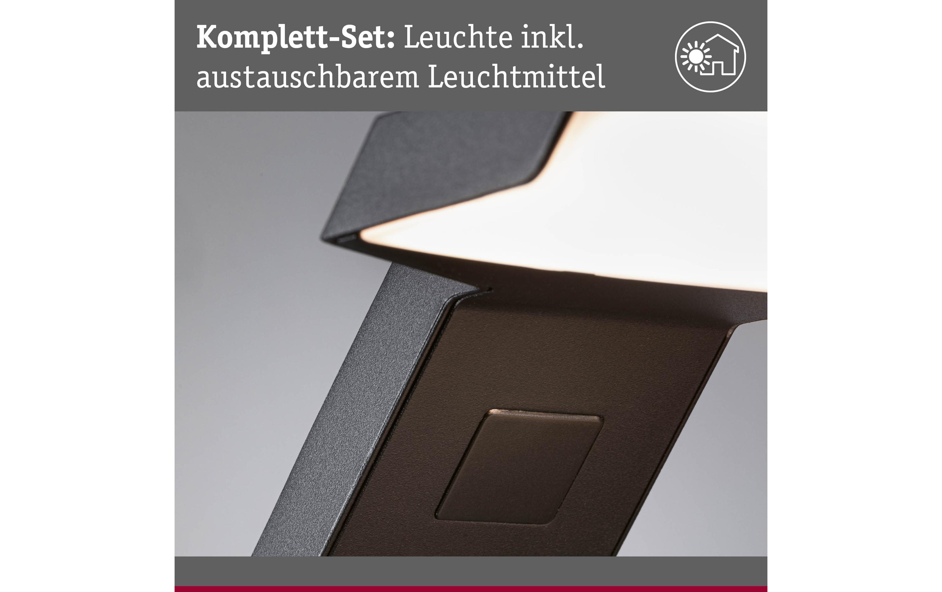 Sockelleuchte LED Zenera, 10W, 2200K, Anthrazit<br>LED Pollerleuchte