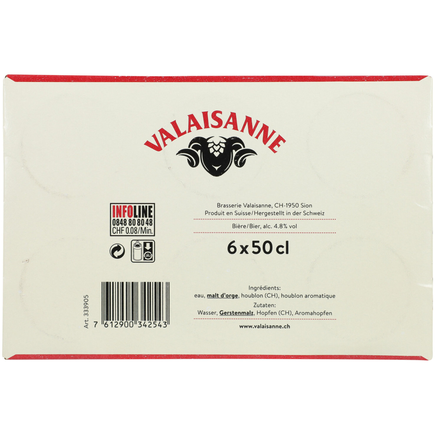 Valaisanne Lager Bier 6x50cl -300cl