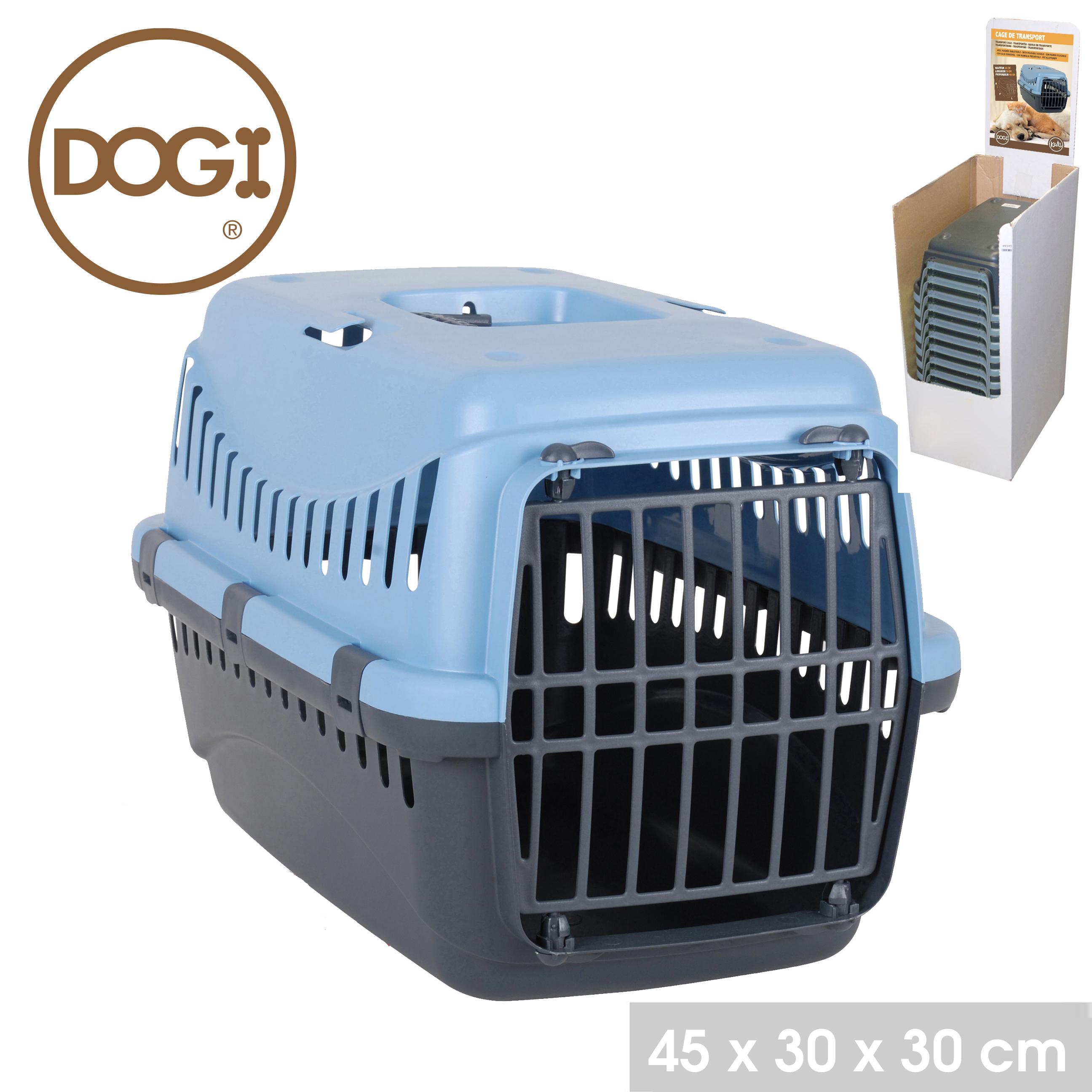 CAGE DE TRANSPORT GIPSY BLEU ET GRIS ANTHRACITE DOGI