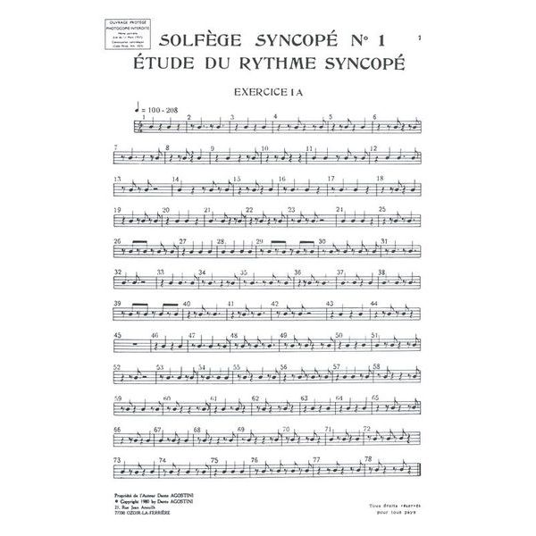 Dante Agostini Solfège Syncope 1