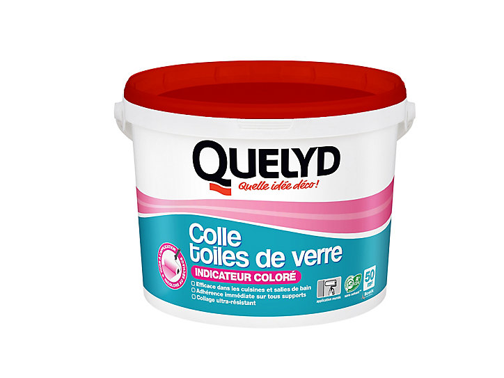 Colle toile de verre Quelyd pâte avec indicateur coloré 10kg
