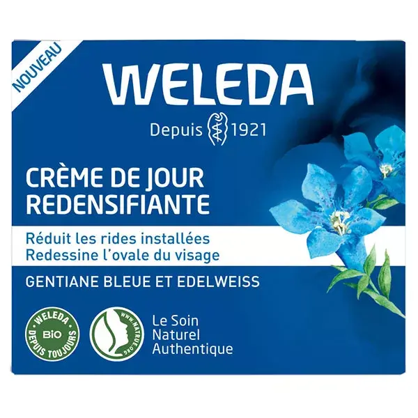 Creme de dia redensificador orgânico Weleda Blue Gentian & Edelweiss 40ml
