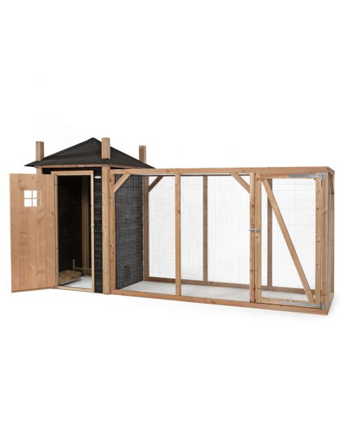 Voldux Hooiberg Mees Xl - Kippenhok - 437x150x235 cm Zwart