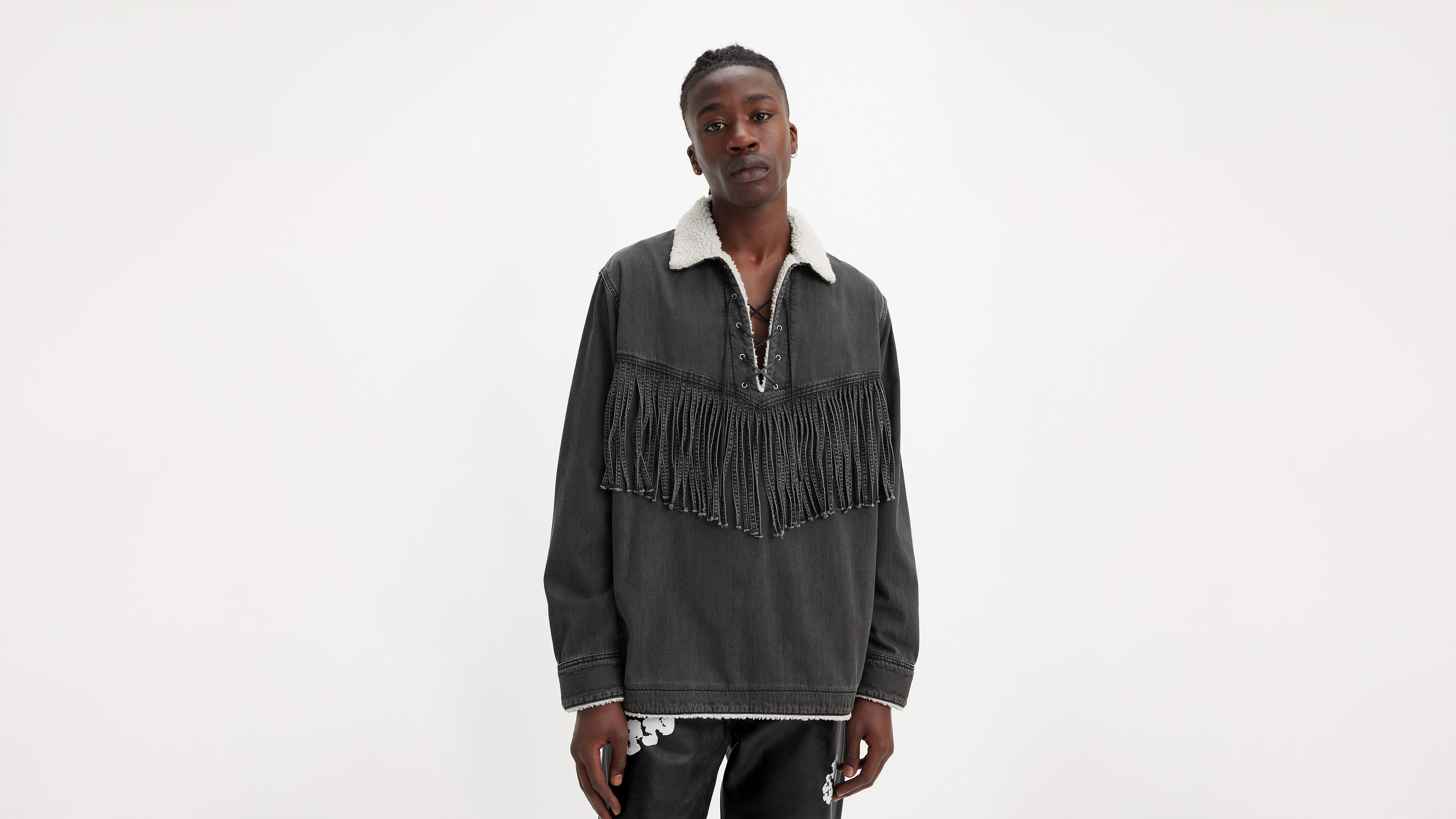 Chemise Western Cowboy Levi's® x Denim Tears - Worn-in Black - Bleu