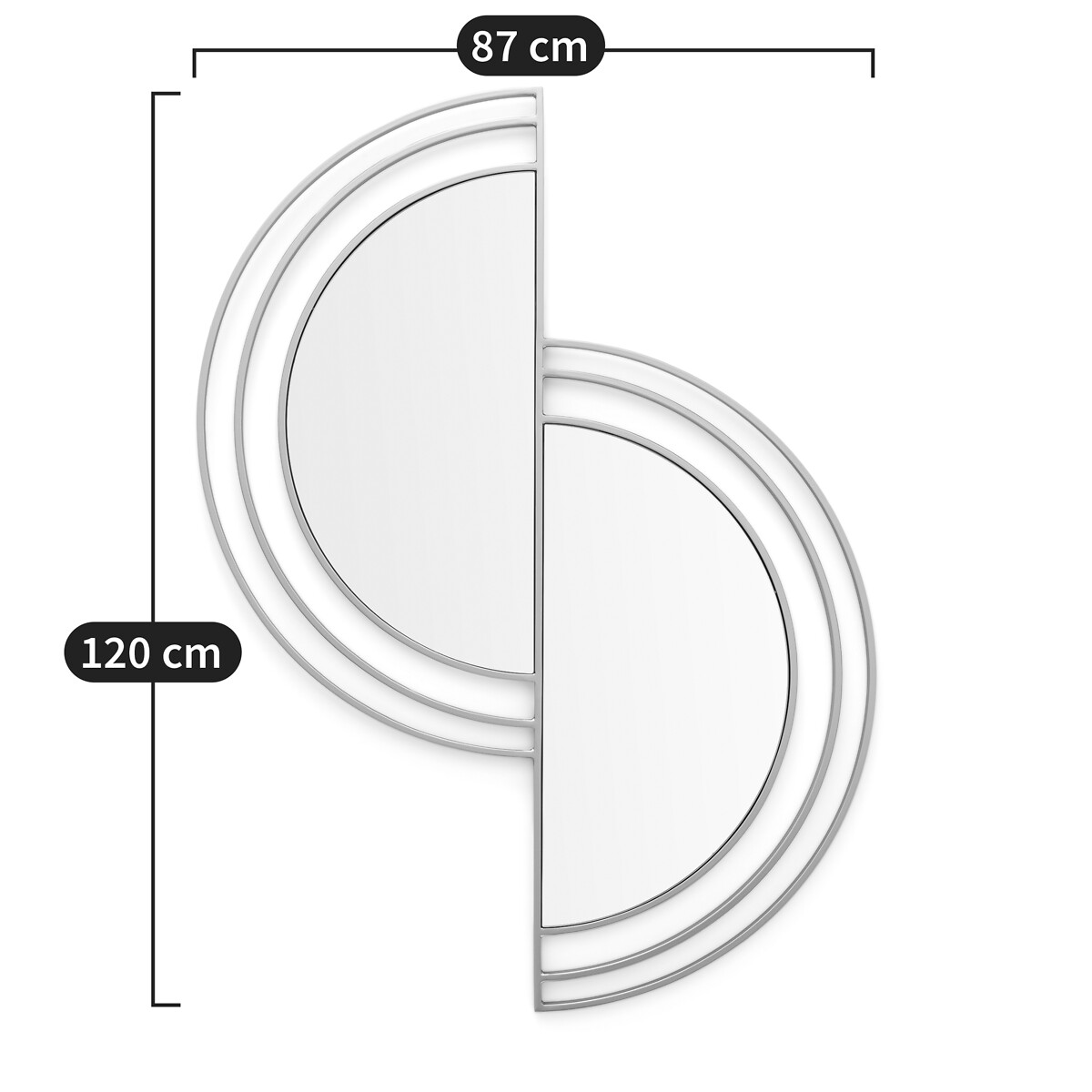 AM.PM<br>Espelho em níquel acetinado H120, Caius