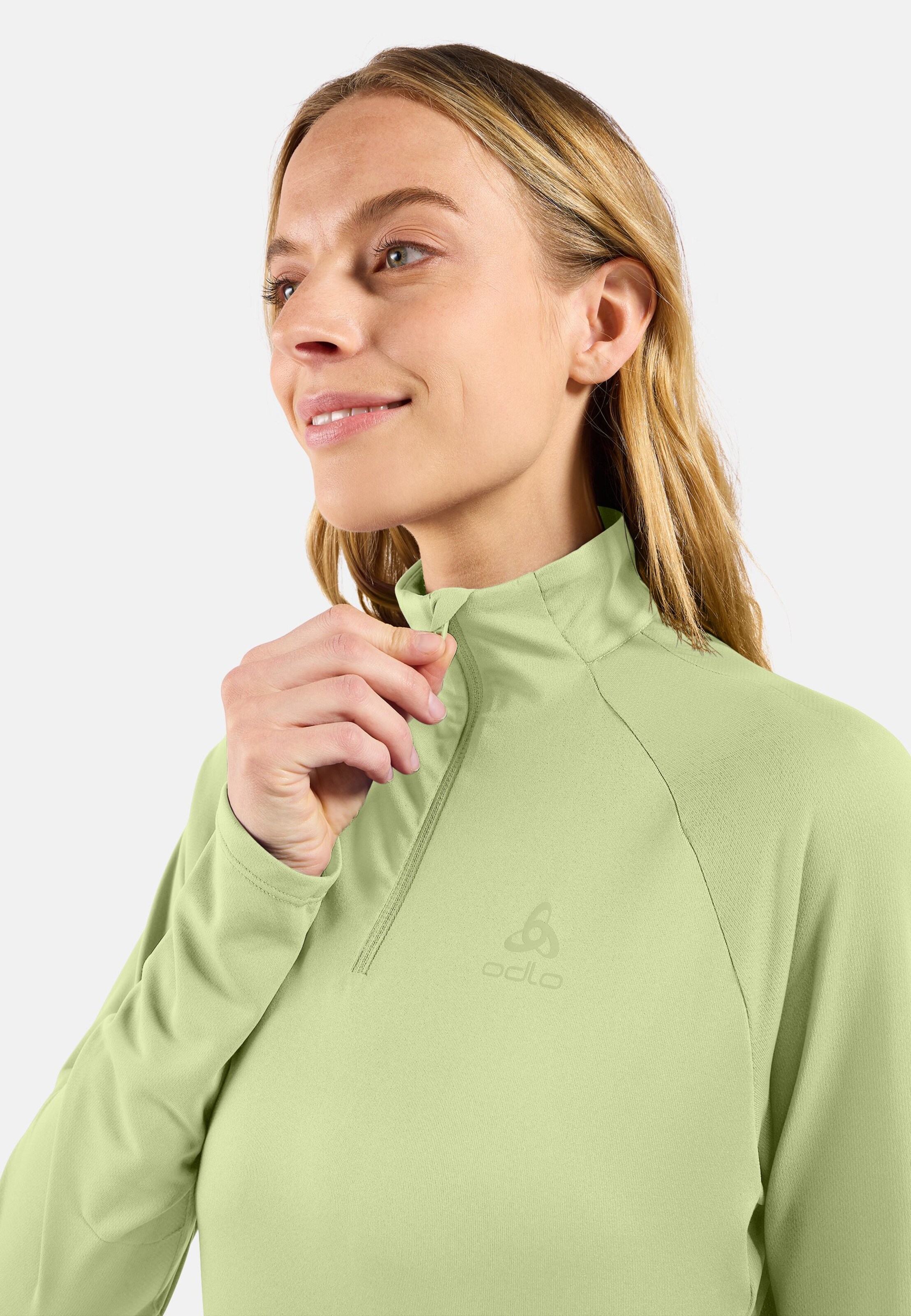 Essentials Ceramiwarm Mid Layer mit Halbreissverschluss in shadow lime