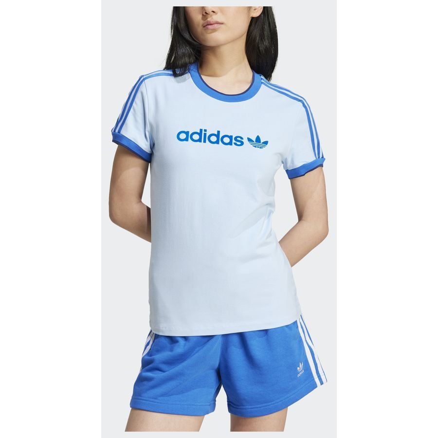 Adidas Original T-shirt 3 bandes coupe slim badge graphique