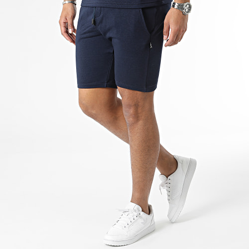 Ensemble Tee Shirt Et Short Jogging Bleu Marine