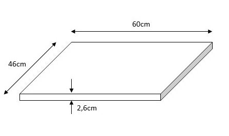 Fontana Rovigo badmeubel toppaneel 60x46cm mat wit