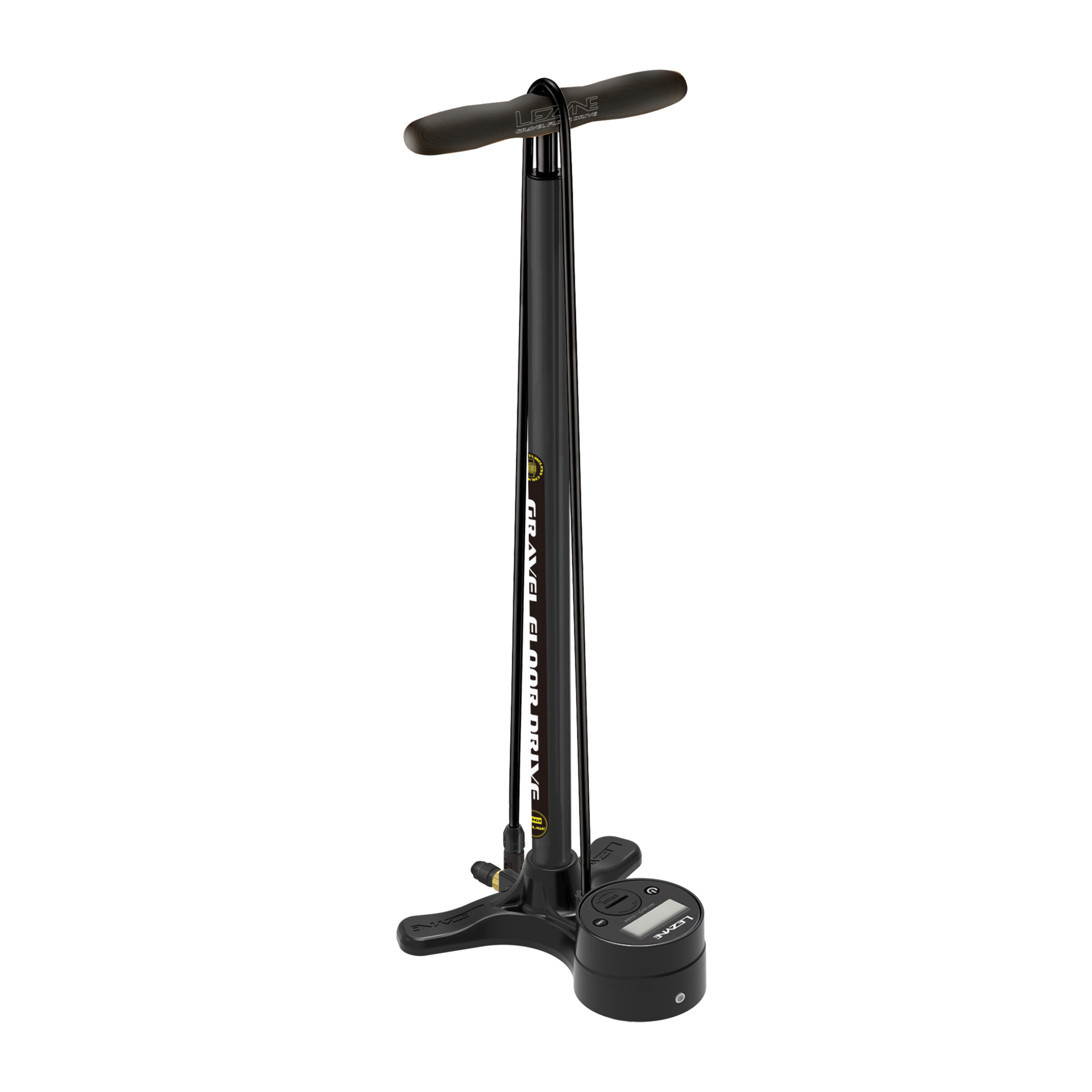 Lezyne Gravel Digital Drive 3.5 Inch Fietspomp Mat Zwart