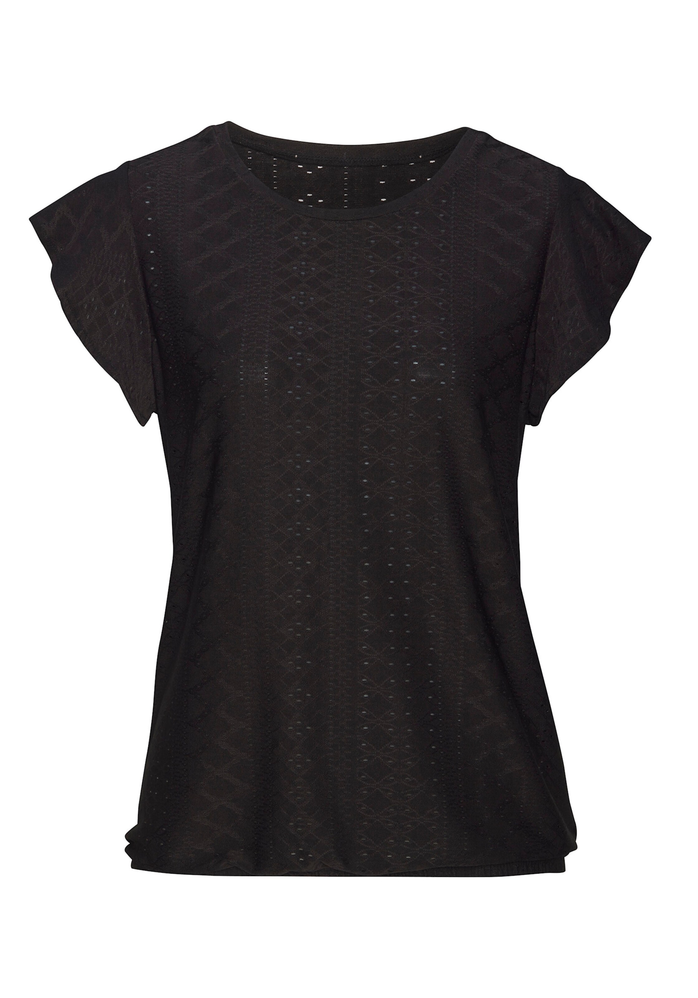 Vivance Kurzarmshirt in creme, schwarz