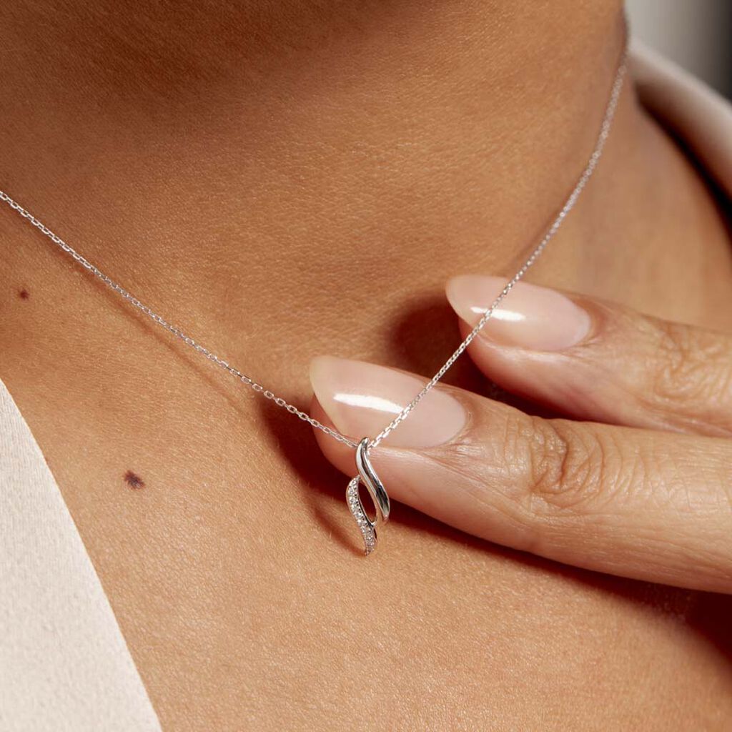 Collier Tylane Or Blanc Diamant