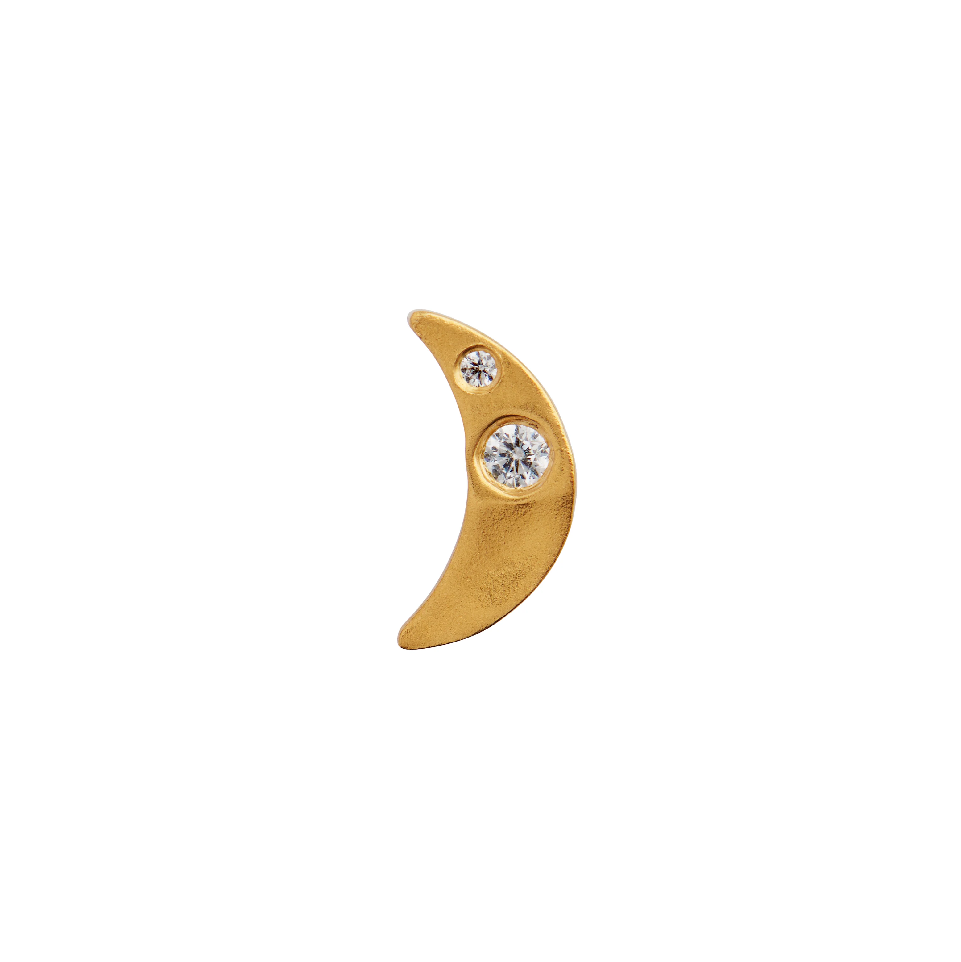 STINE A Jewelry  Petit bella moon ørering, forgyldt - H: 8,7 mm.