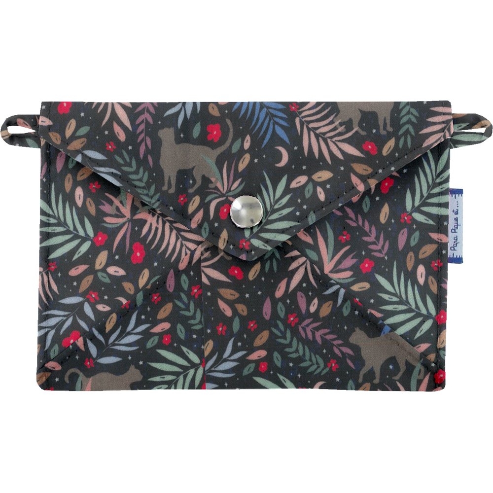 Petite Pochette Enveloppe Nuit Féline