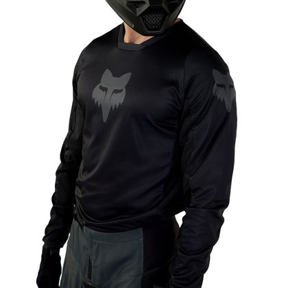 Maillot cross Fox 180 - BLACKOUT 2025 - Noir