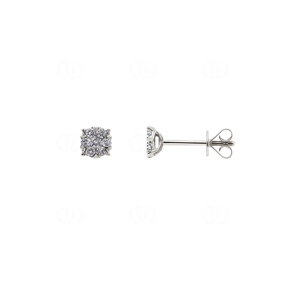 Ohrstecker 750/18 K Weissgold mit Diamanten 0.20 ct H/si