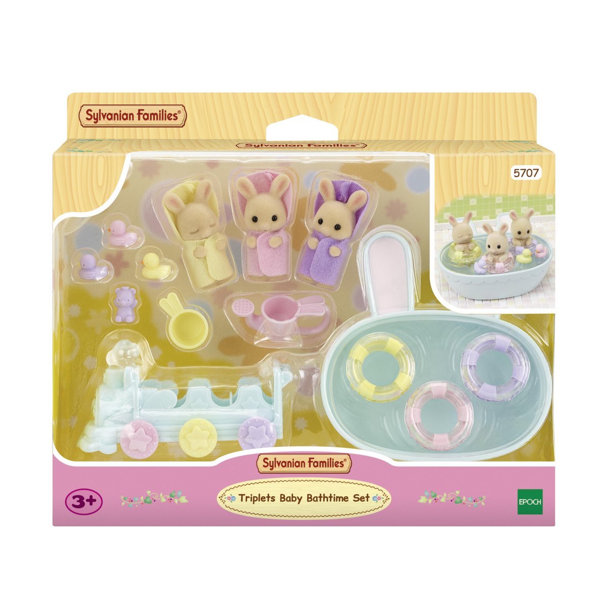 Les triplés lapin crème et accessoires - Sylvanian Families 5707