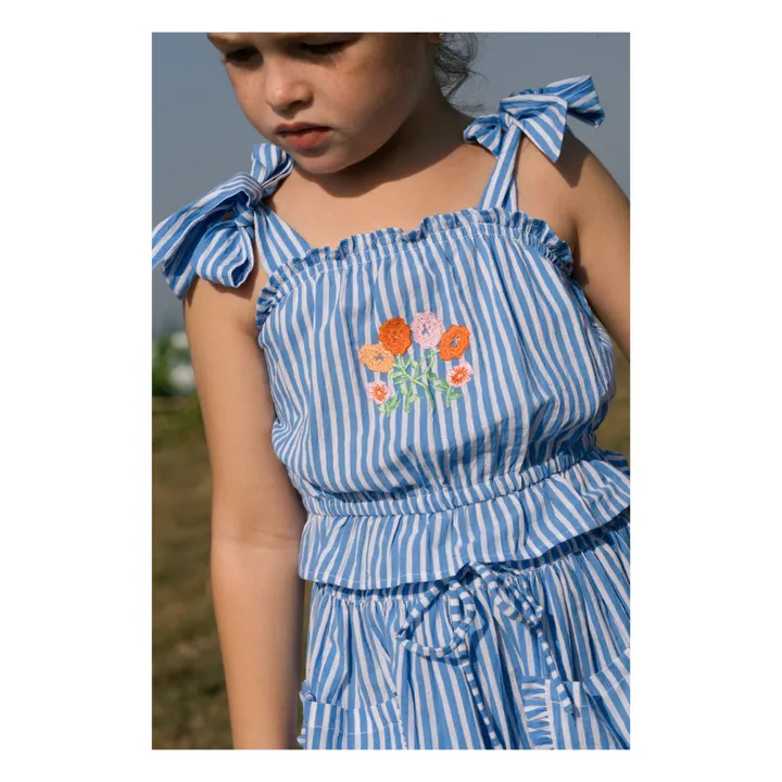 Kidsagogo Top Rosie Rayé | Bleu