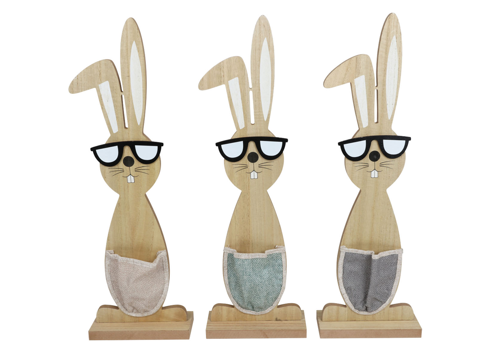 Osterhase mit Bastkörbchen 60cm