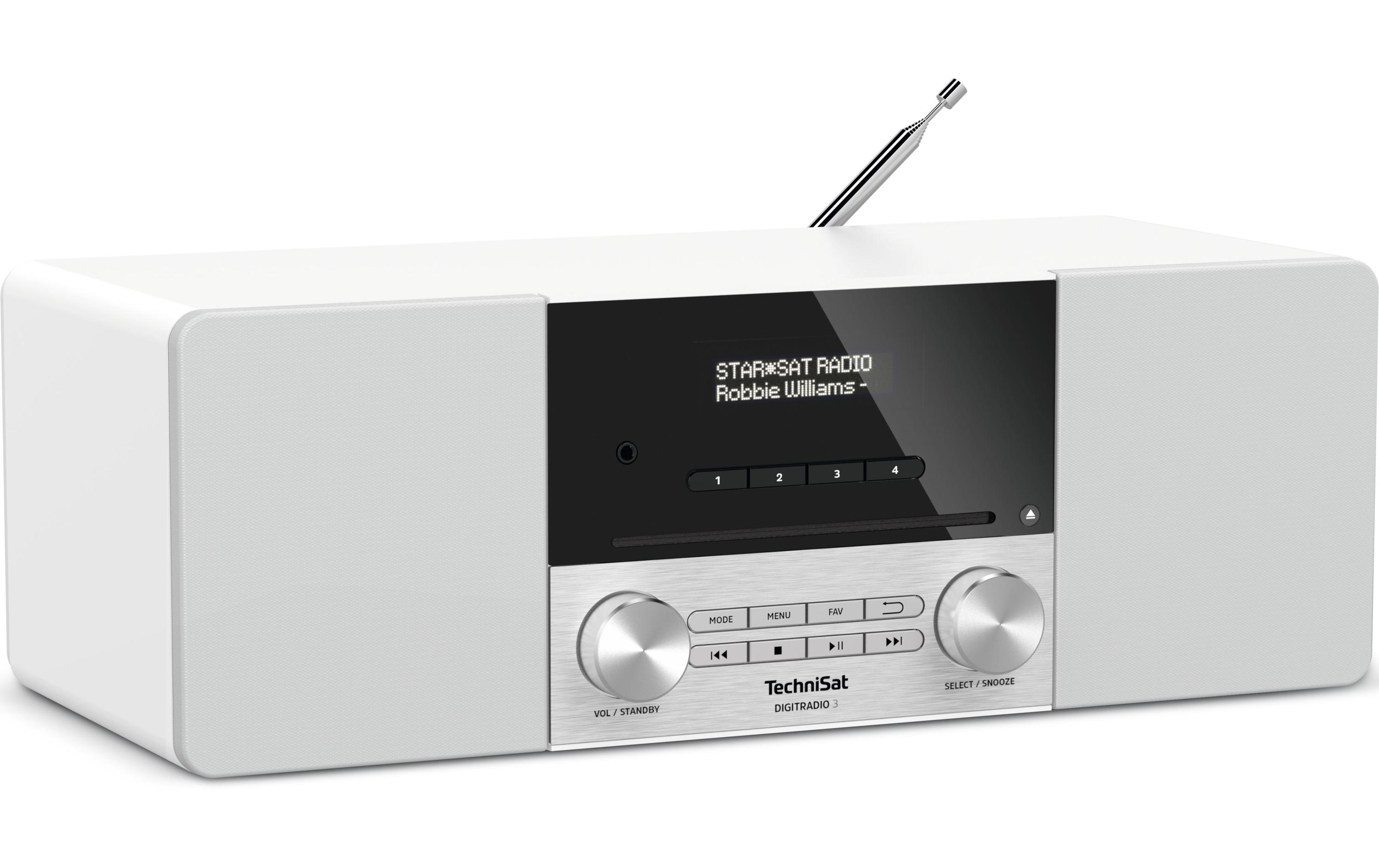 DigitRadio 3 Weiss<br>DAB+/UKW/CD-Stereoradio mit Bluetooth-Audiostreaming