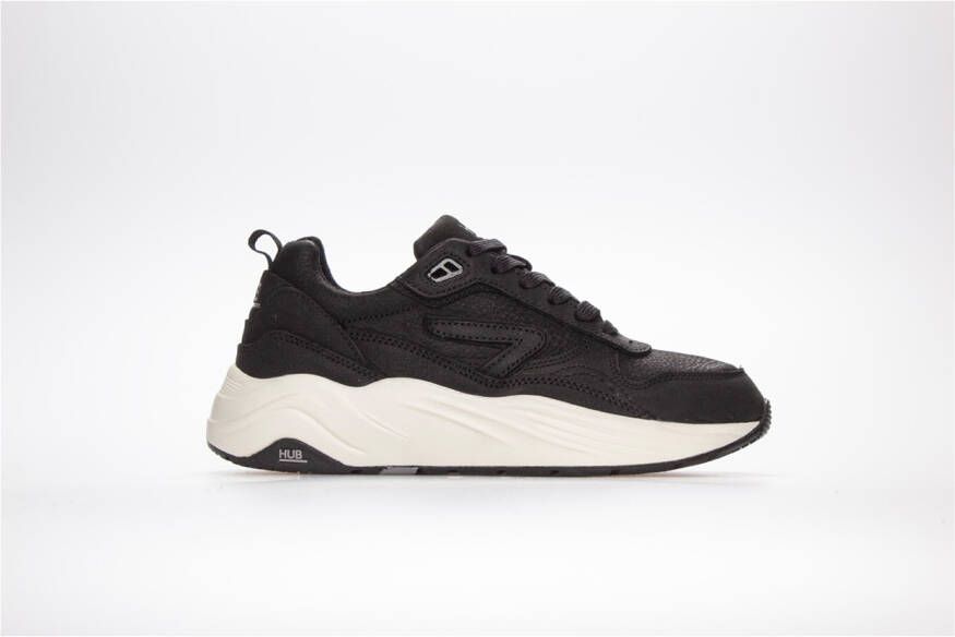 Hub Glide-w Lage sneakers Leren Sneaker Dames Zwart