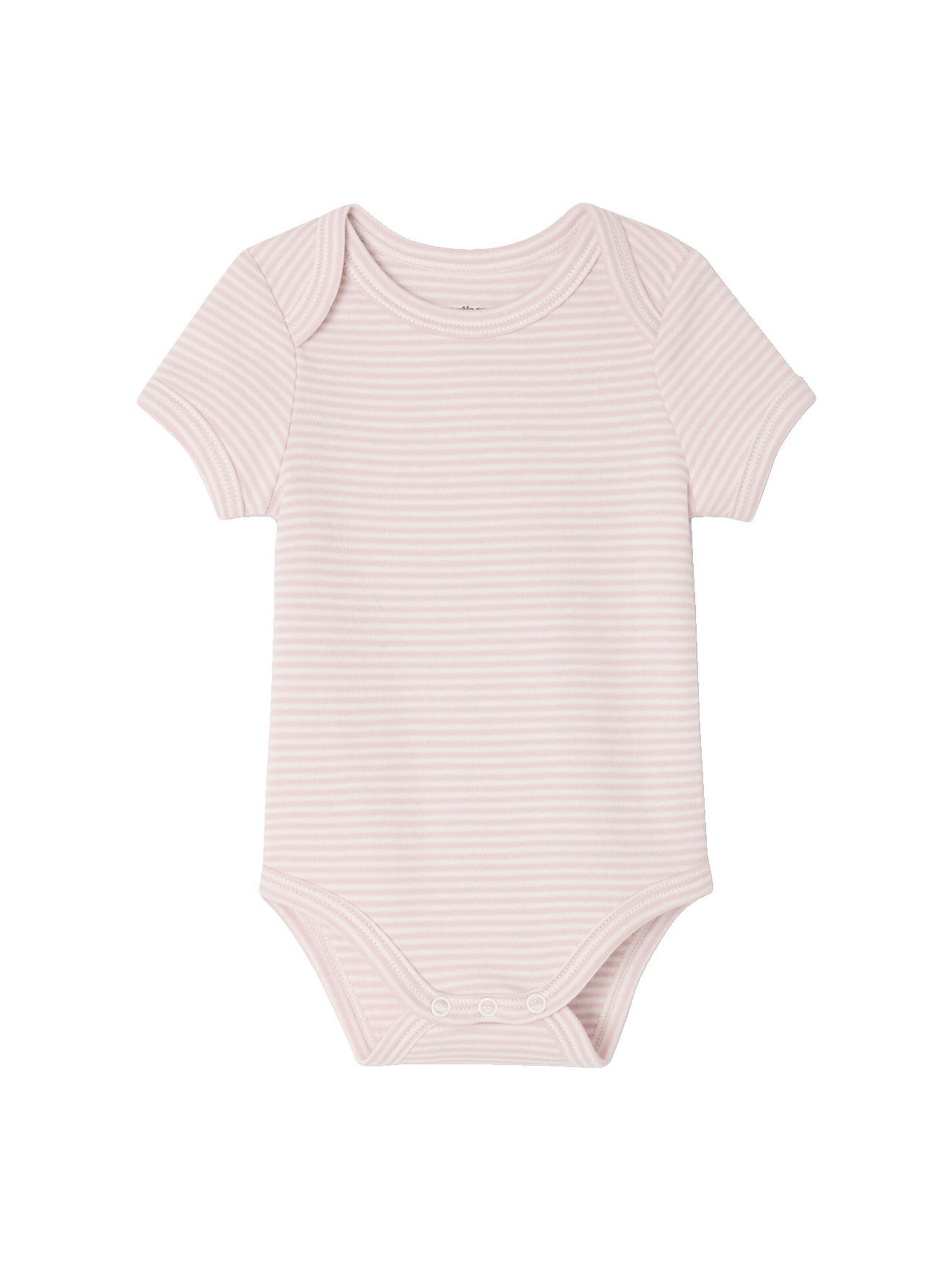 Vertbaudet Bio-Kollektion: 5er-Pack Baby Bodys mit kurzen Ärmeln, Hase & Blumen set weiß