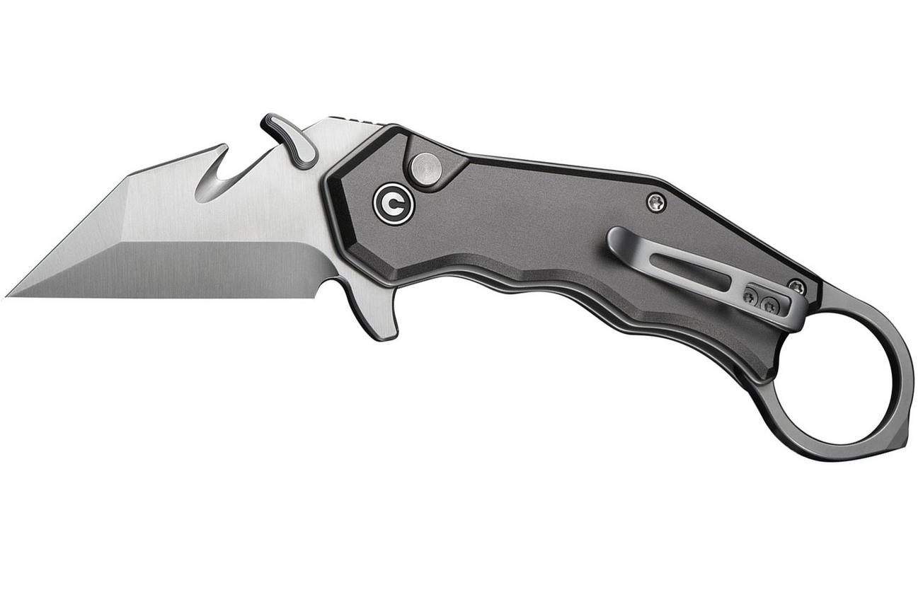 Civivi Amaroq C24018-1 Satin Nitro-V, Gray Aluminium, zakmes, Tony Sentmanat design