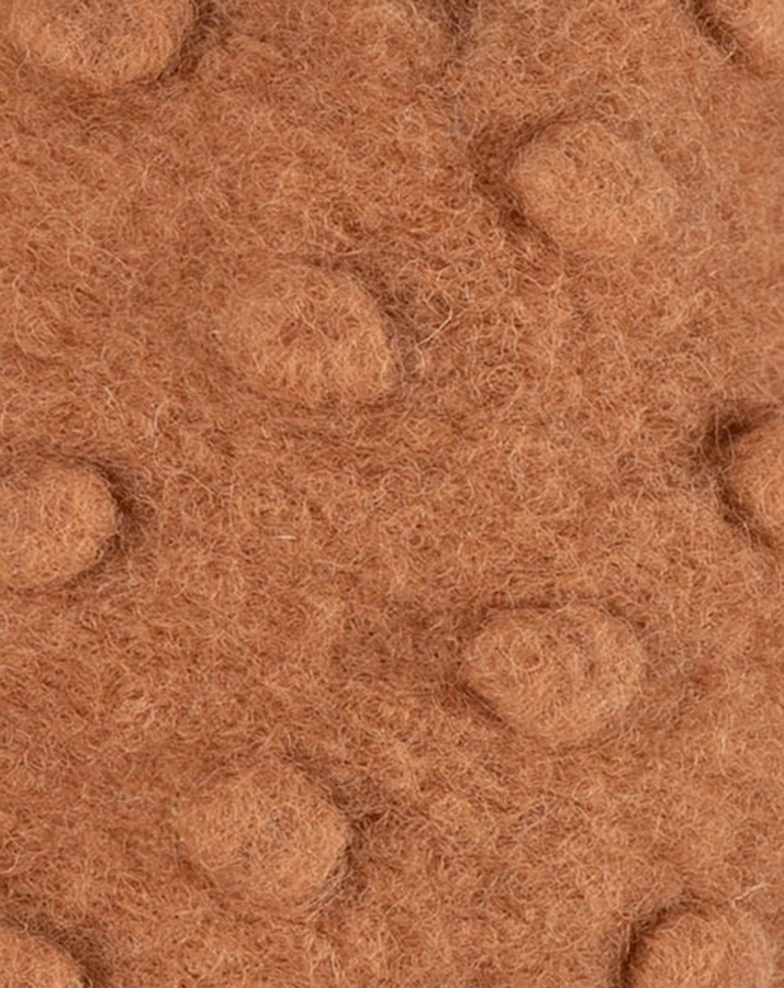 Fleece-Mütze INKA WALK DOTS mit Wolle in mocha