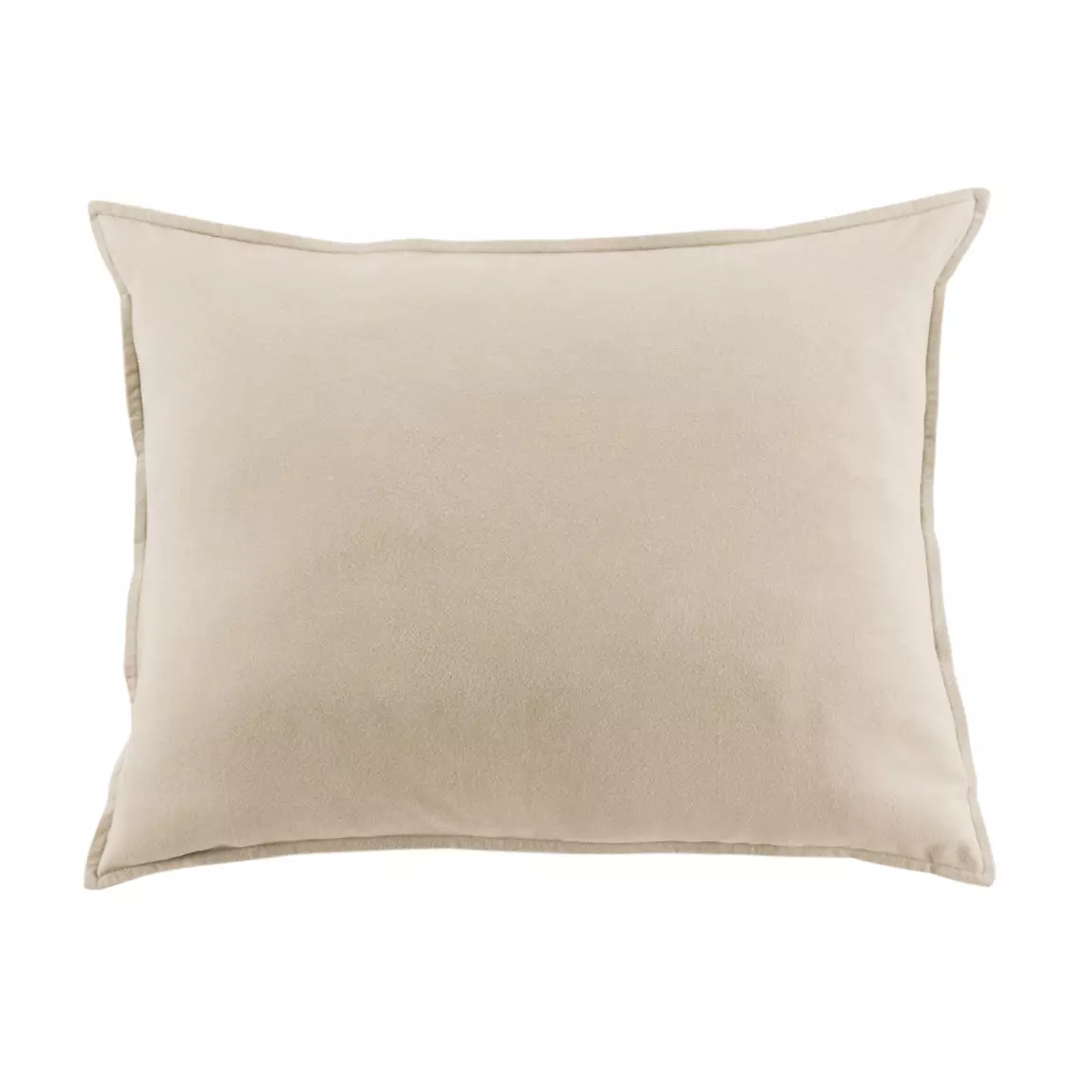 Taie d'oreiller rectangulaire flanelle de coton (50 x 70 cm) Théa Beige