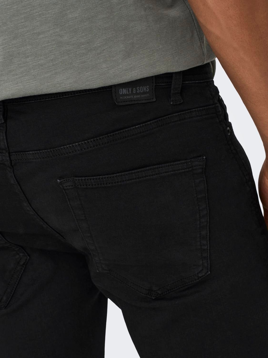 ONSLOOM Mid Rise Slim Fit Jeans Black Denim