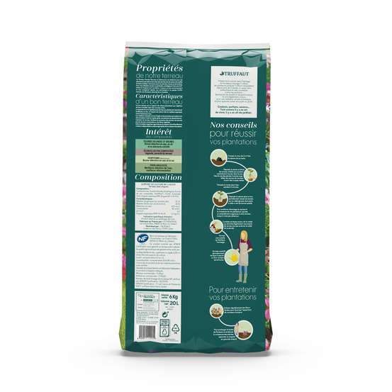Terreau pour plantes fleuries et géraniums - sac de 20 litres