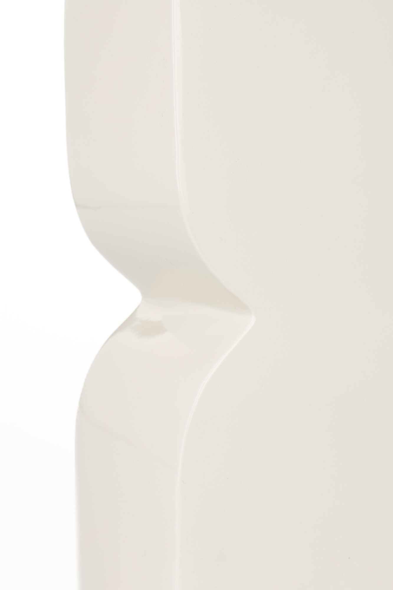 VASE CONES L SHINY BEIGE