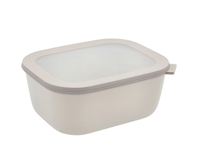 Mepal Rektangulær skål m/låg Nordic white