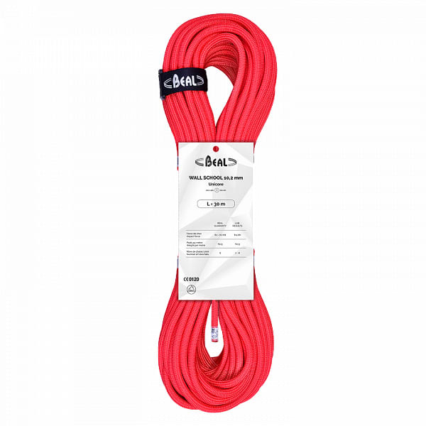 Corde alpinisme BEAL WALL SCHOOL UC 10.2MM x 30M RED
