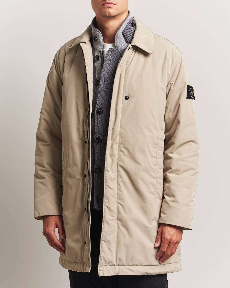 Stone Island Micro Twill Primaloft Padded Coat Beige
